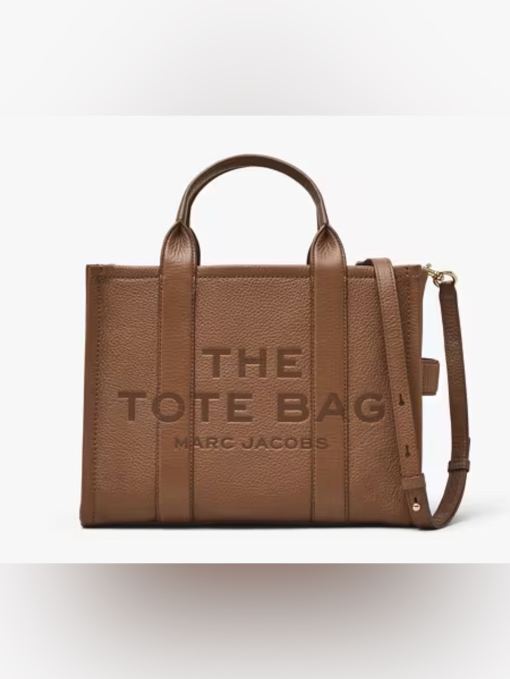 Marc Jacobs Brown Pebbled Leather Tote with  No Removable Strap
